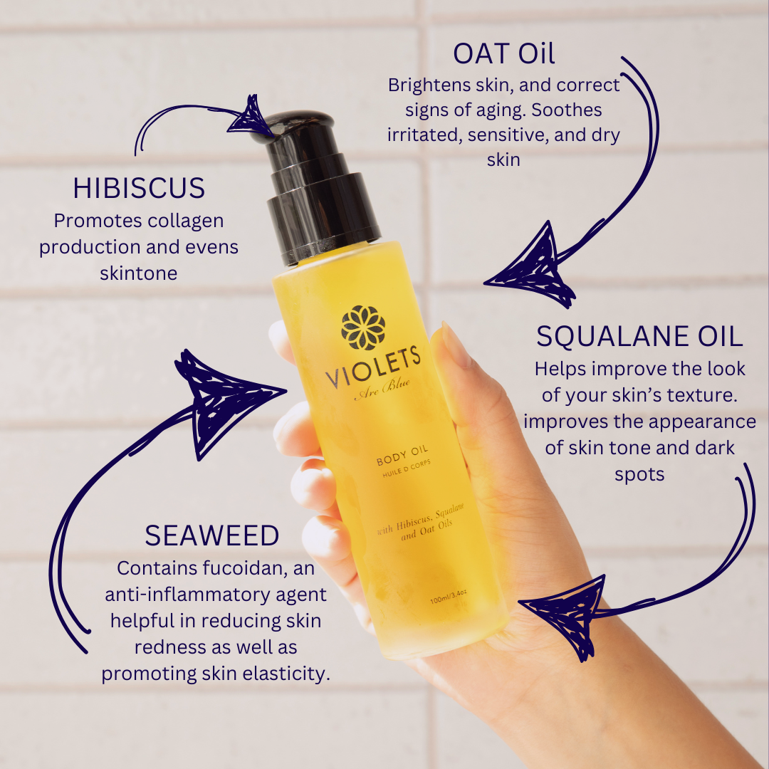 Body Oil with Hibiscus, Squalane and Oat Oils